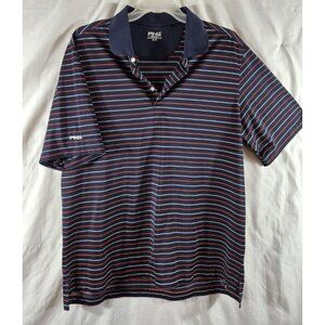 Ping Men's Blue & Red Striped Performance Golf Polo Shirt Size XL